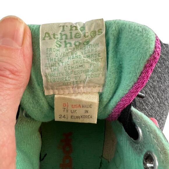 Reebok Vintage Sneaker RAD Skateboard BMX Green 80s Kids Size US 8.5 Rare Retro - Picture 10 of 15